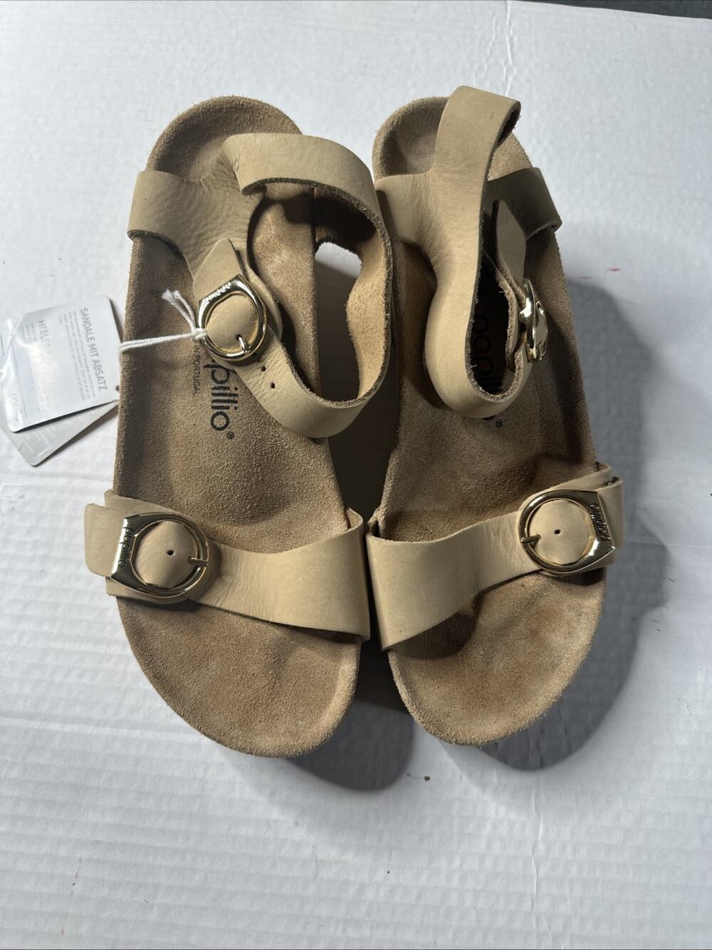 Papillio Birkenstock Womens 41 EU Narrow Soley Buckle Wedge Sandals Sandcastle